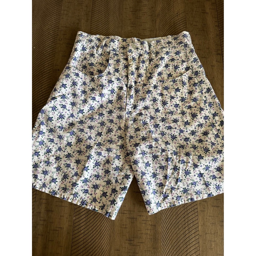 VTG 90s Wet Seal Floral High-Rise Mom Shorts – Made in USA – 100% Cotton